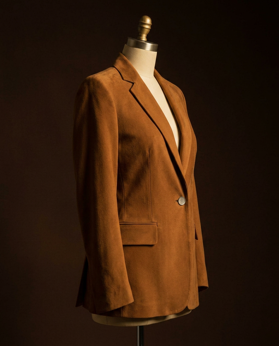 Cognac Suede Atelier Blazer thumbnail 3