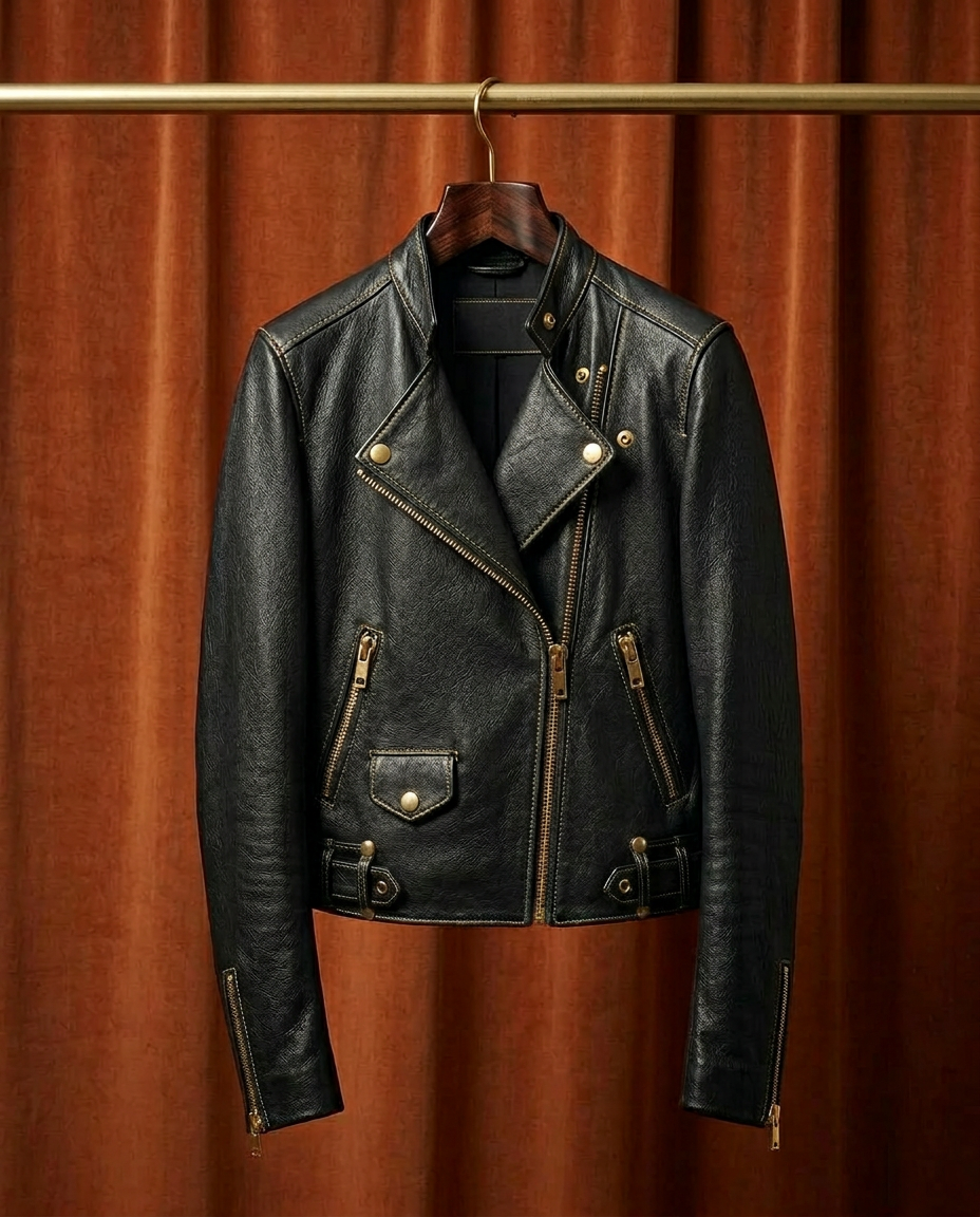 Le Noir Cropped Biker thumbnail 3