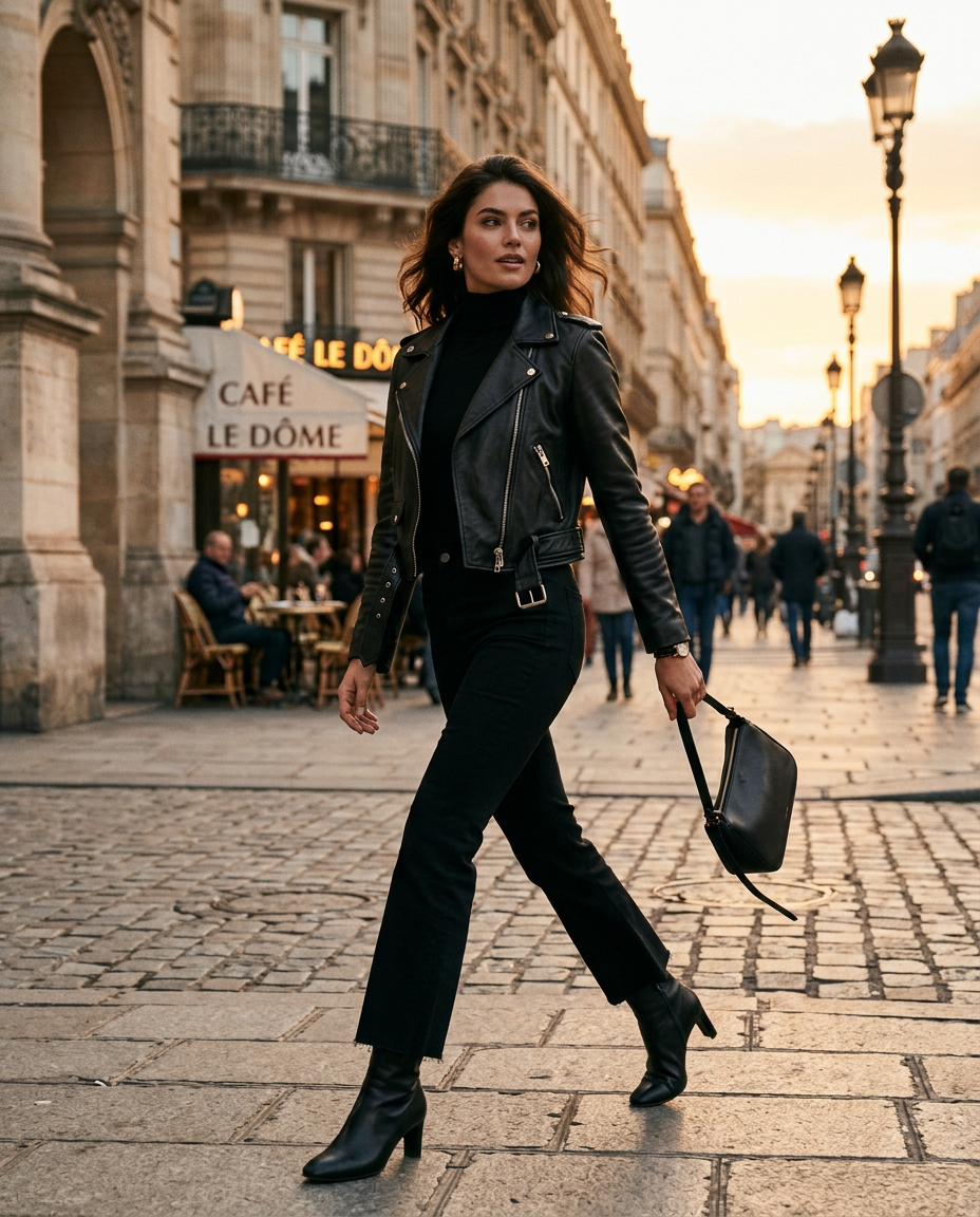 Le Noir Cropped Biker thumbnail 5